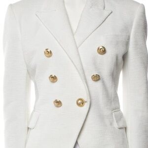 Balmain White Blazer with Gold Buttons
